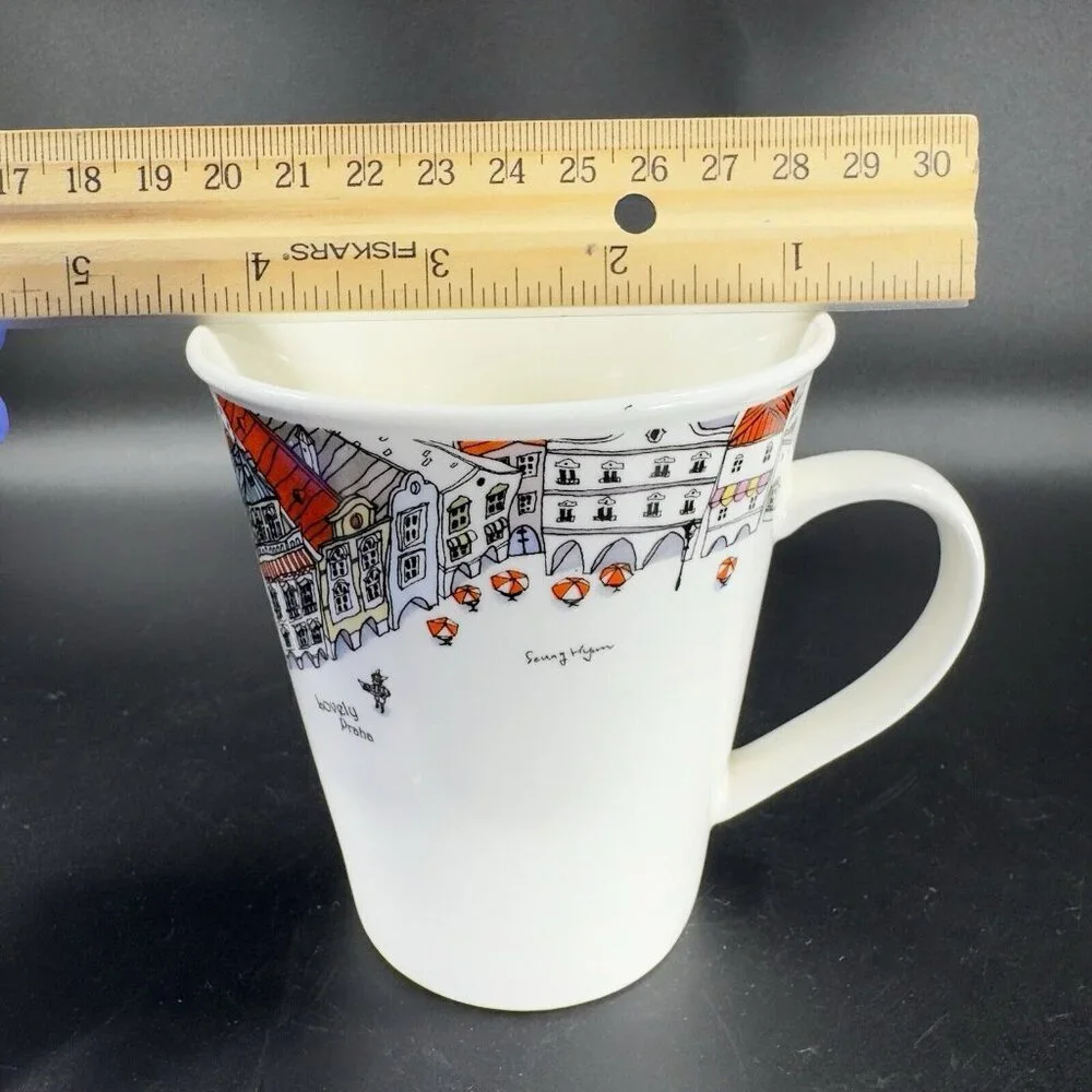 Europe‎ Sketch Rabbitstory Porcelain Coffee Mug Cup Korea Lovely Praha Mug Cup